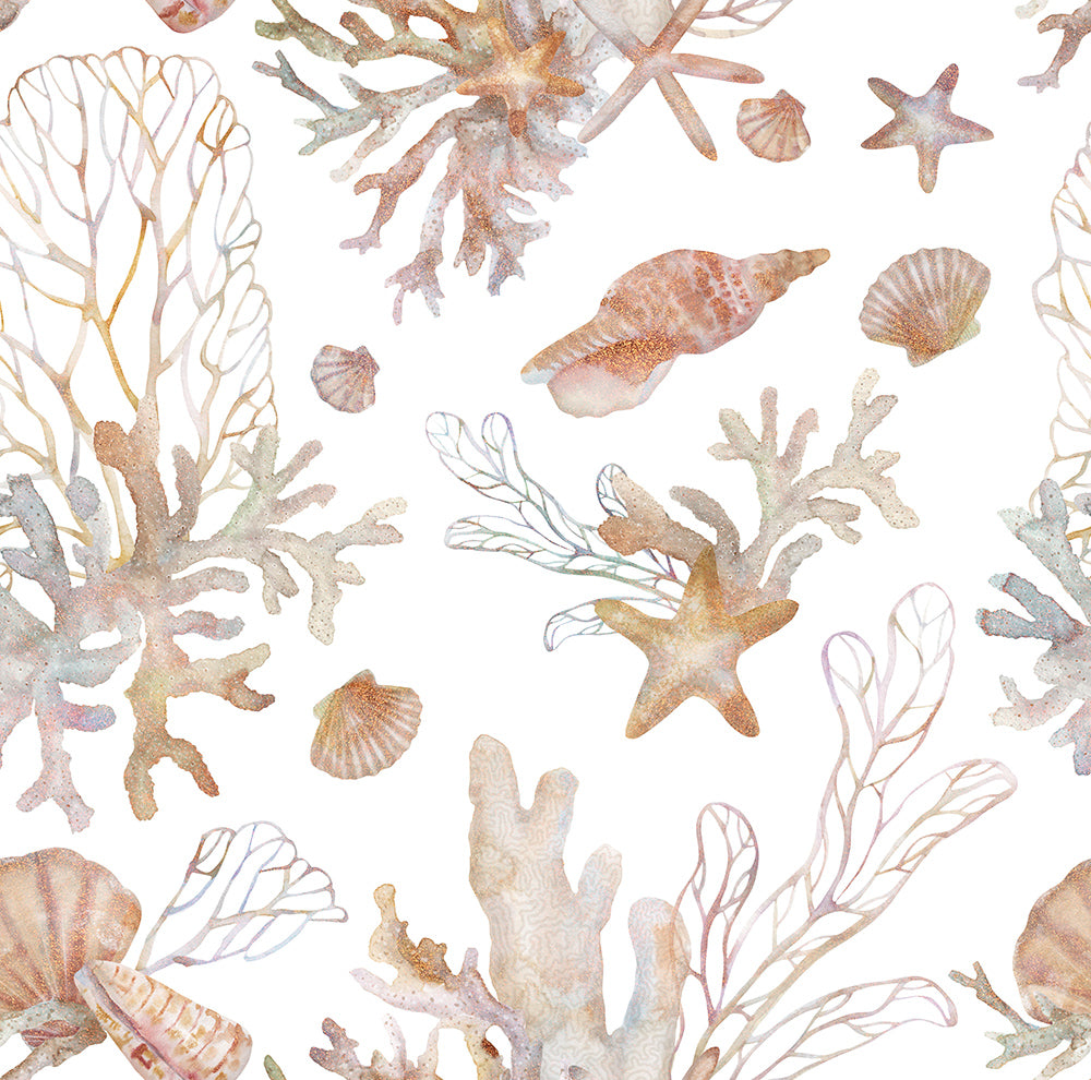Marine Life Watercolor-wallpaper-eco-friendly-easy-removal-Gioia Wall Art-1
