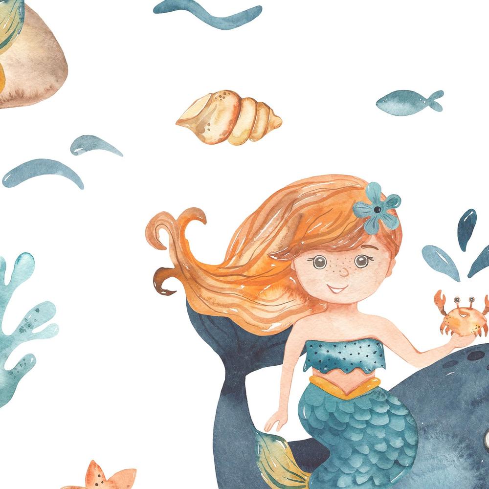 Mermaids And Underwater Life-wallpaper-eco-friendly-easy-removal-Gioia Wall Art-3