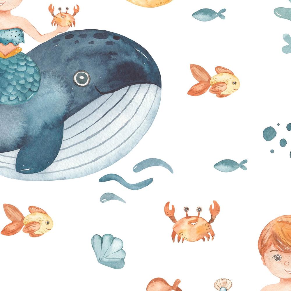 Mermaids And Underwater Life-wallpaper-eco-friendly-easy-removal-Gioia Wall Art-4