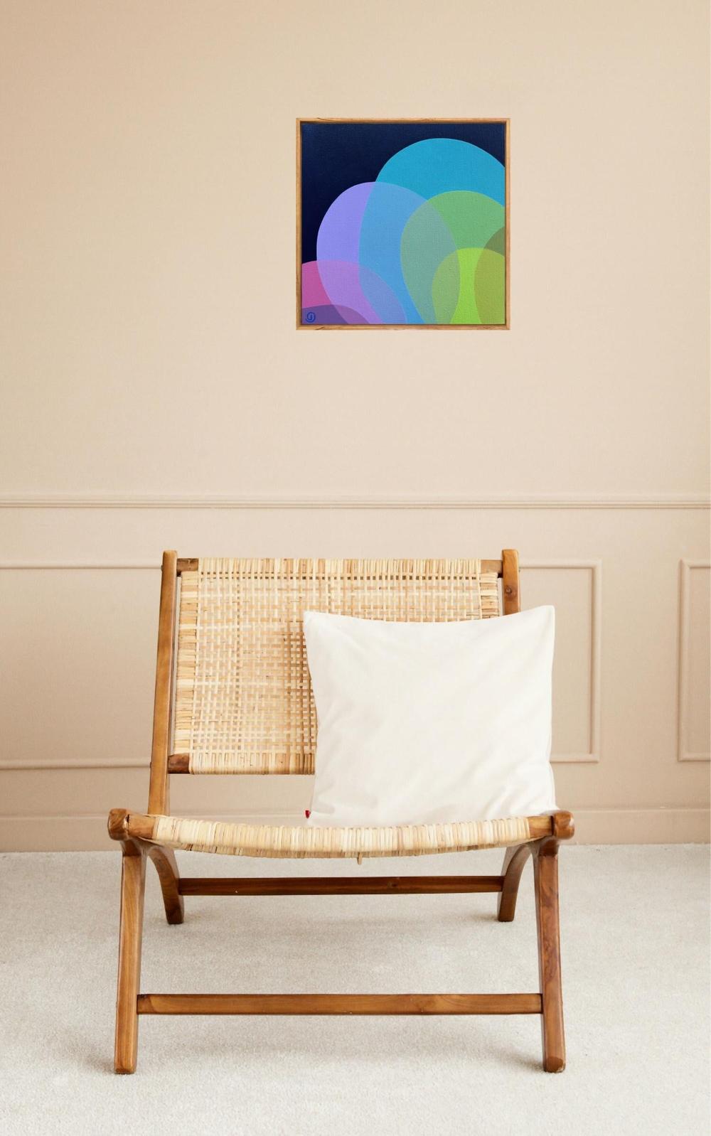 Midnight Bloom II, Original Hand-Painted Canvas by Charlotte De Pace-by-Charlotte De Pace-original art-Gioia