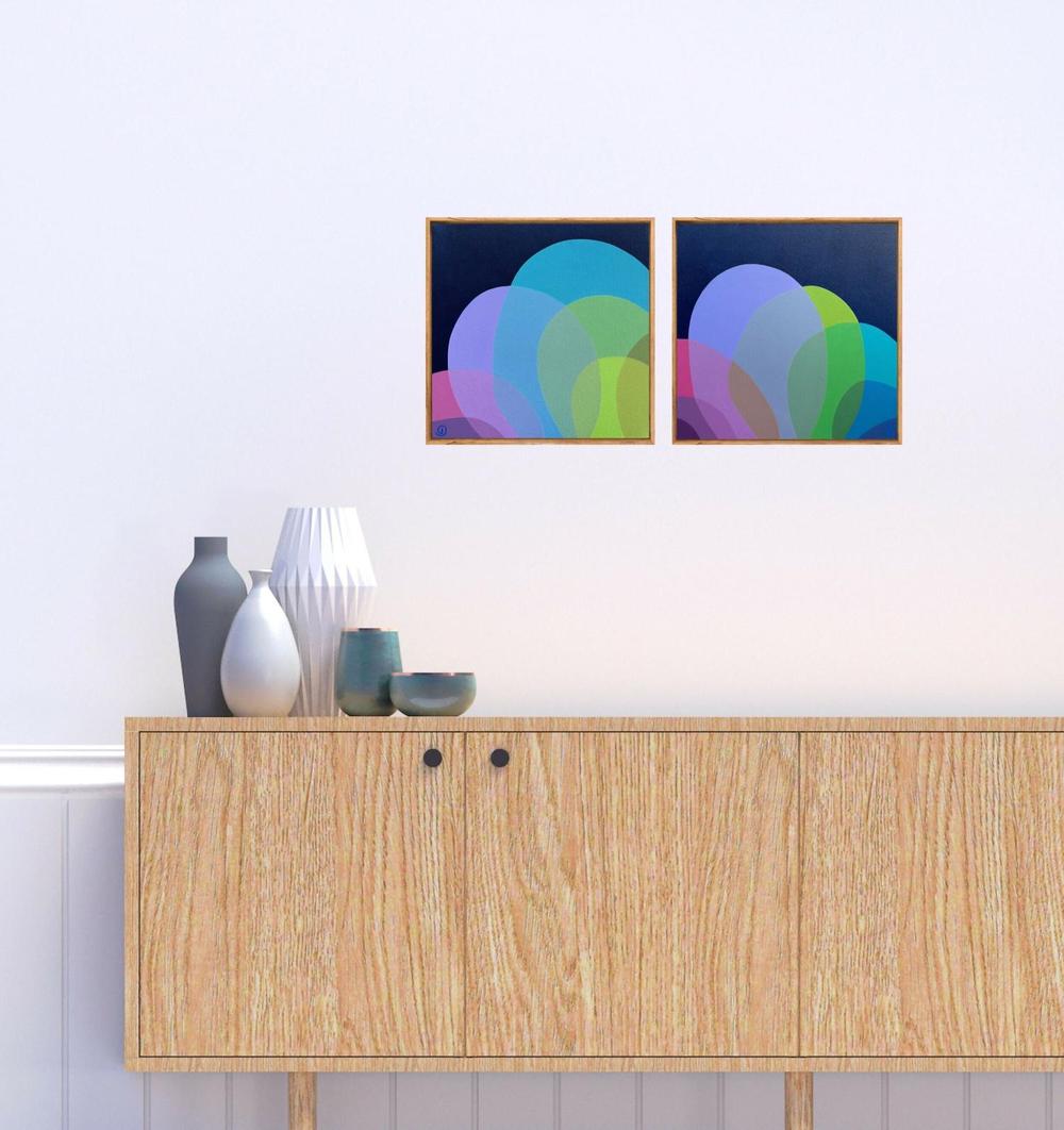 Midnight Bloom II, Original Hand-Painted Canvas by Charlotte De Pace-by-Charlotte De Pace-original art-Gioia