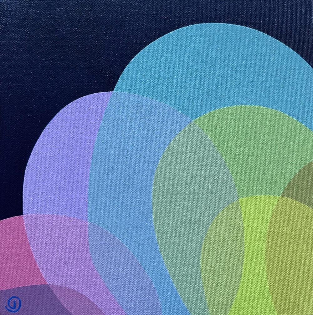Midnight Bloom II, Original Hand-Painted Canvas by Charlotte De Pace-by-Charlotte De Pace-original art-Gioia