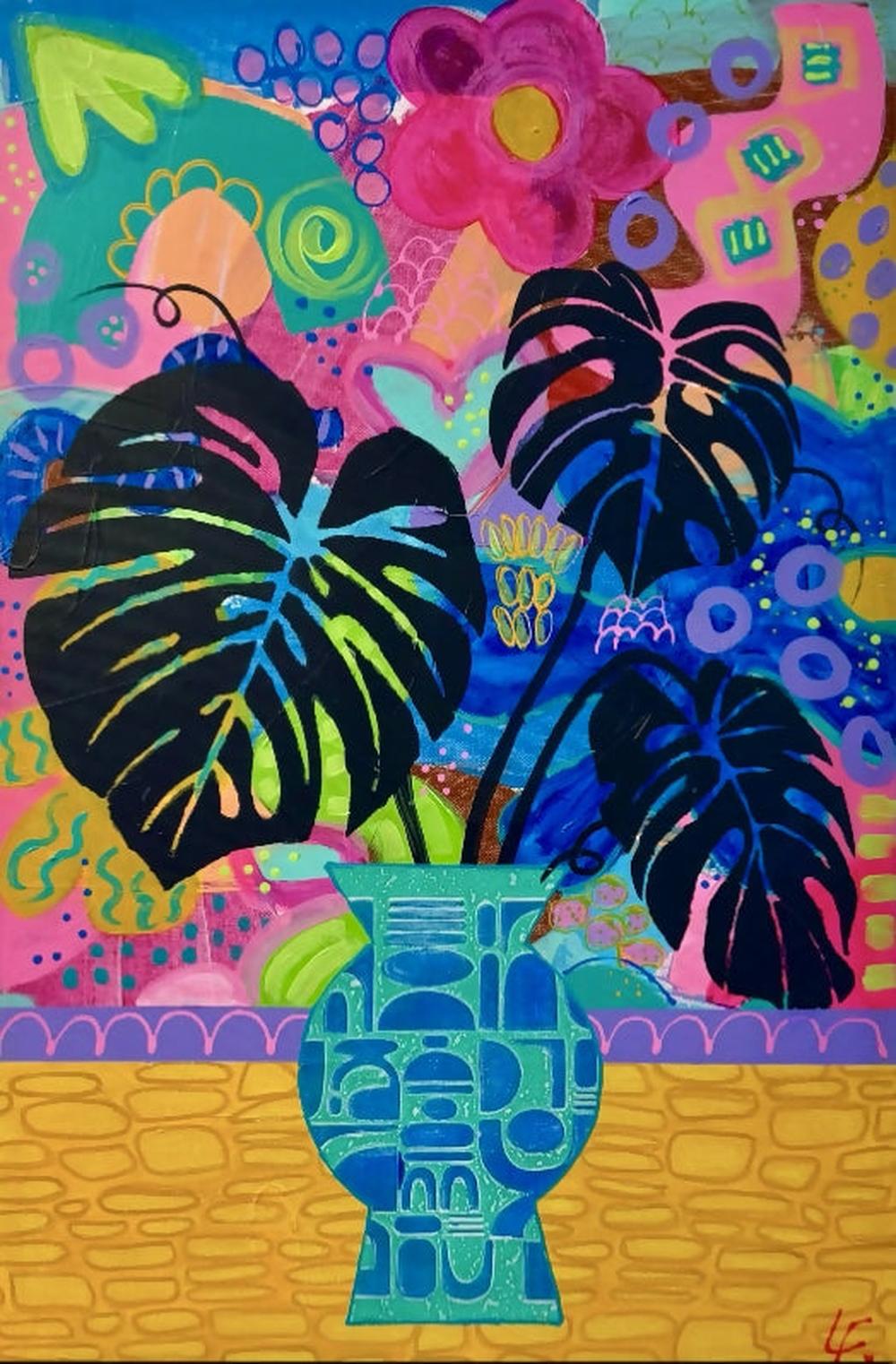 Midnight Garden Party-by-Lindy Farley-original art-Gioia