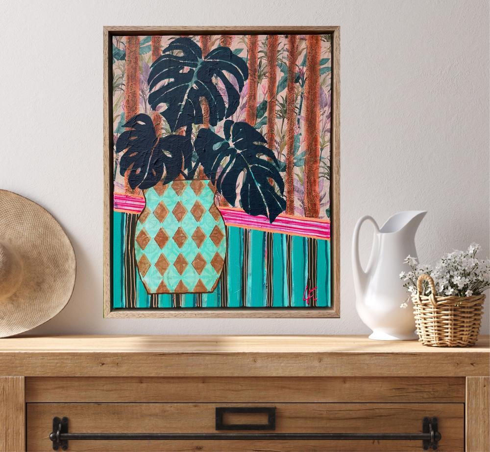 Midnight Harlequin-by-Lindy Farley-original art-Gioia