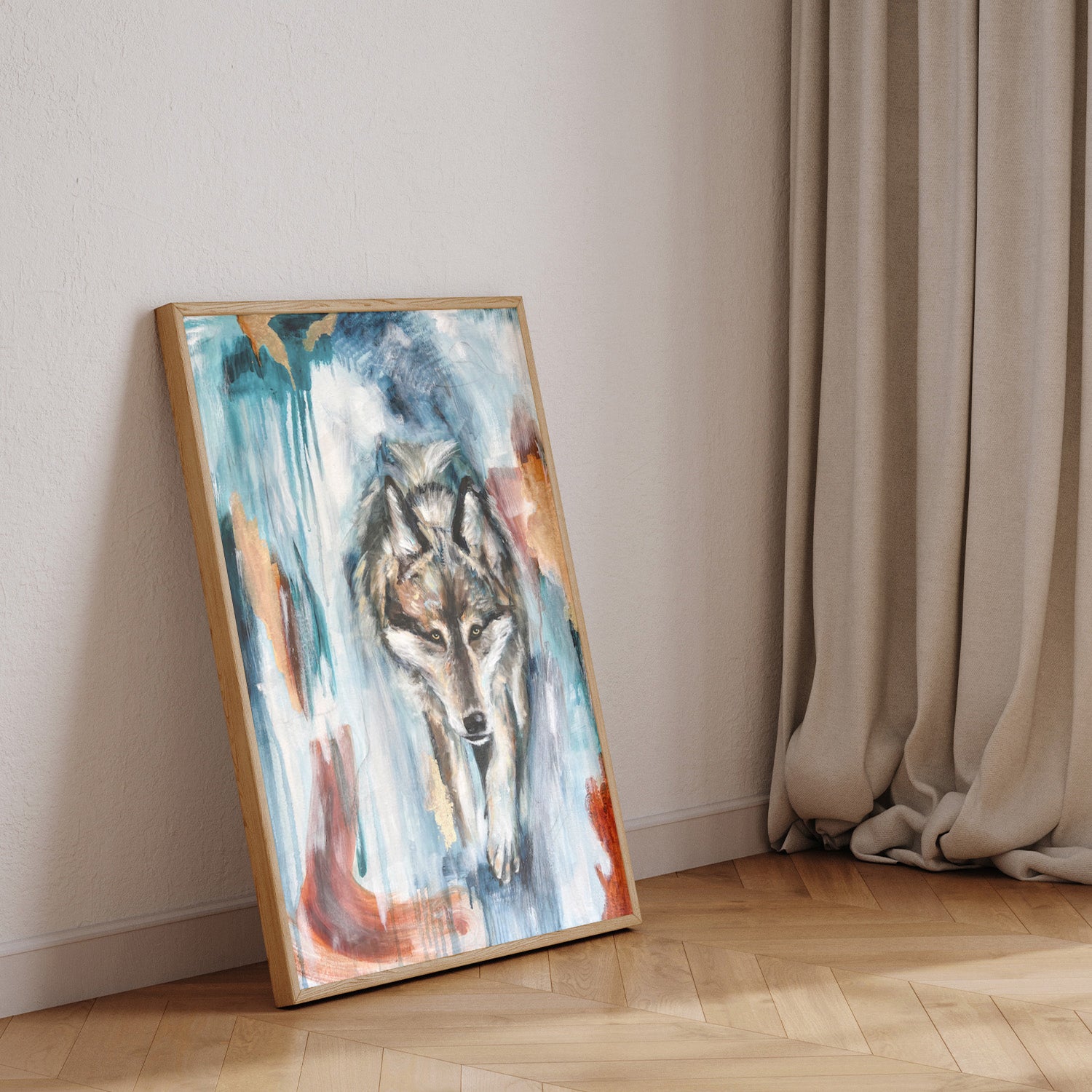 Moonlit Wanderer, Original Hand-Painted Canvas By Emily Birdsey-by-Emily Birdsey-original art-Gioia