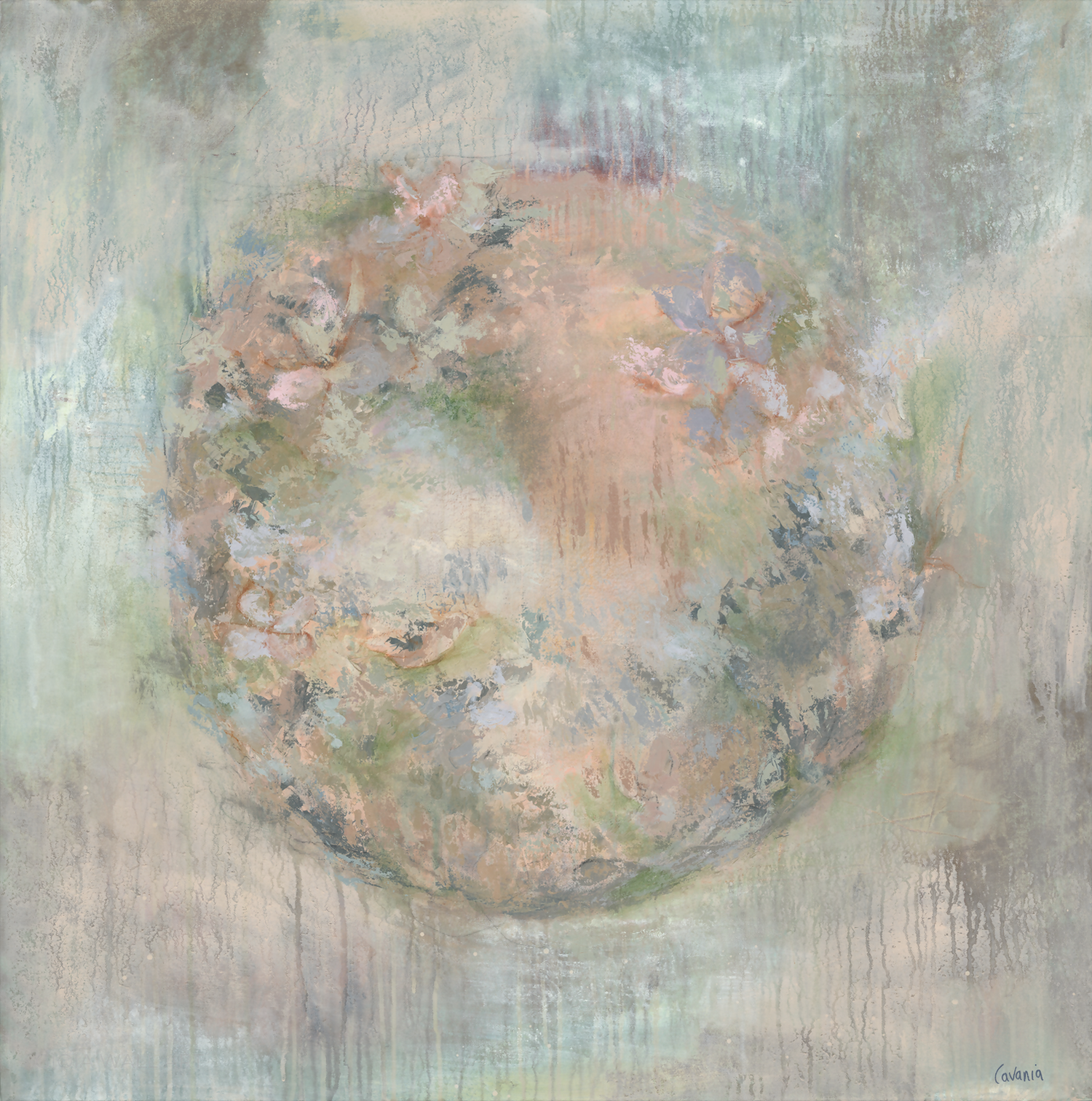 Harmony Unity Acrylic On Canvas 92X92Cm By Karen Cavania Original Artwork