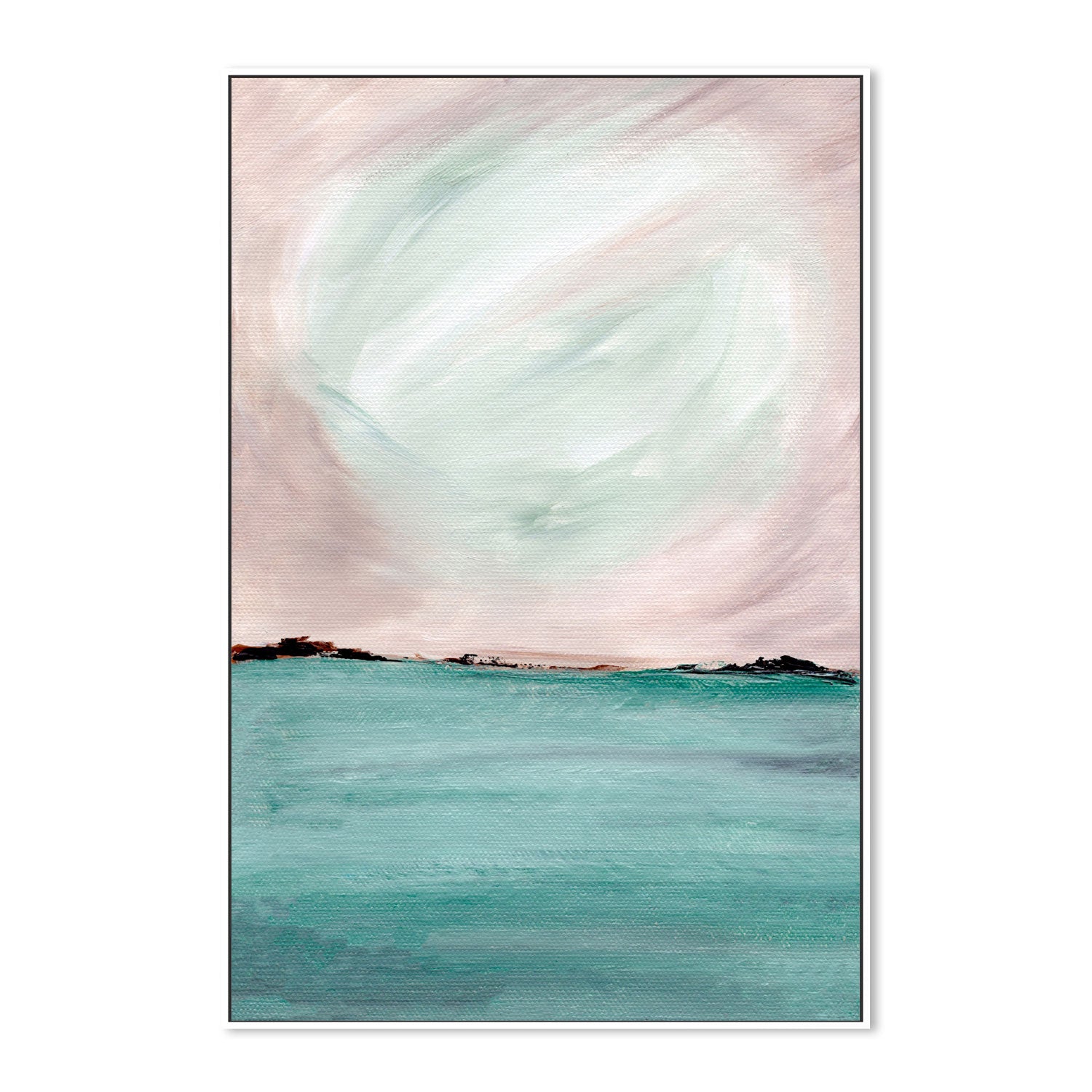 Luminous Waters, Hand-Painted Canvas