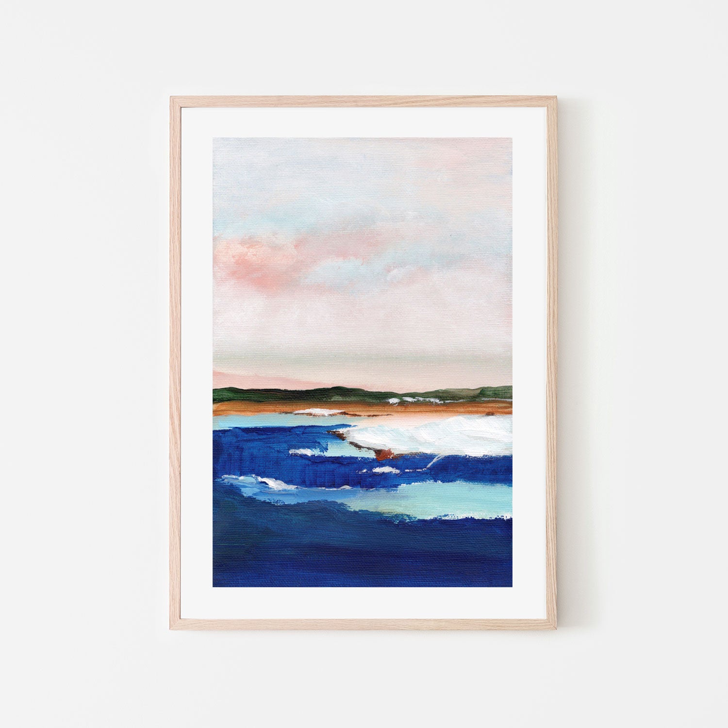 Deep Blue Waters, Hand-Painted Canvas