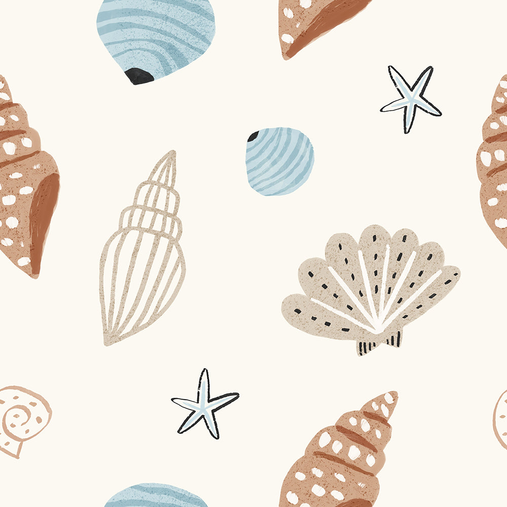 Nautical Seashells-wallpaper-eco-friendly-easy-removal-Gioia Wall Art-1