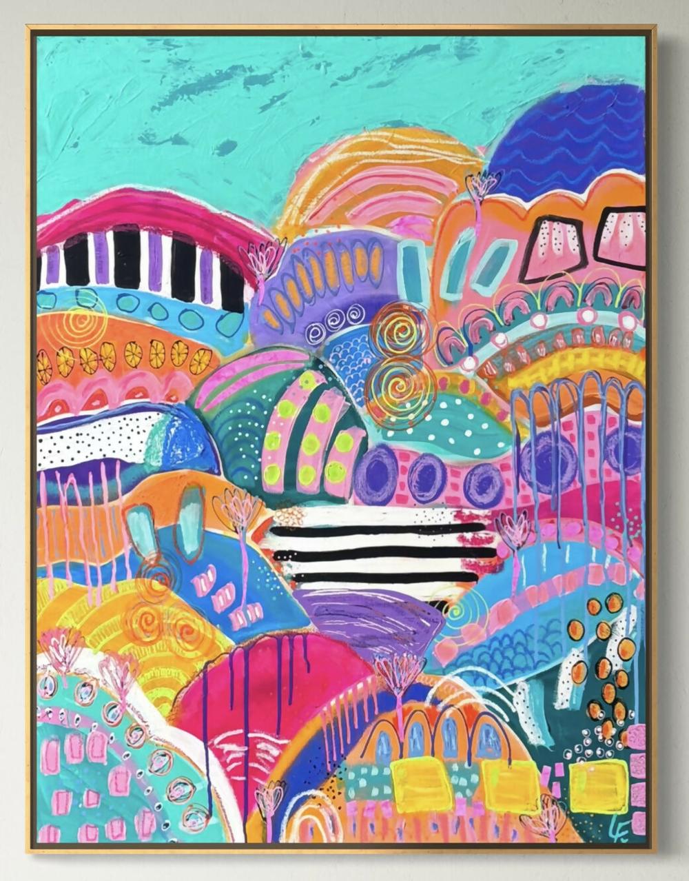 Neon Mirage-by-Lindy Farley-original art-Gioia