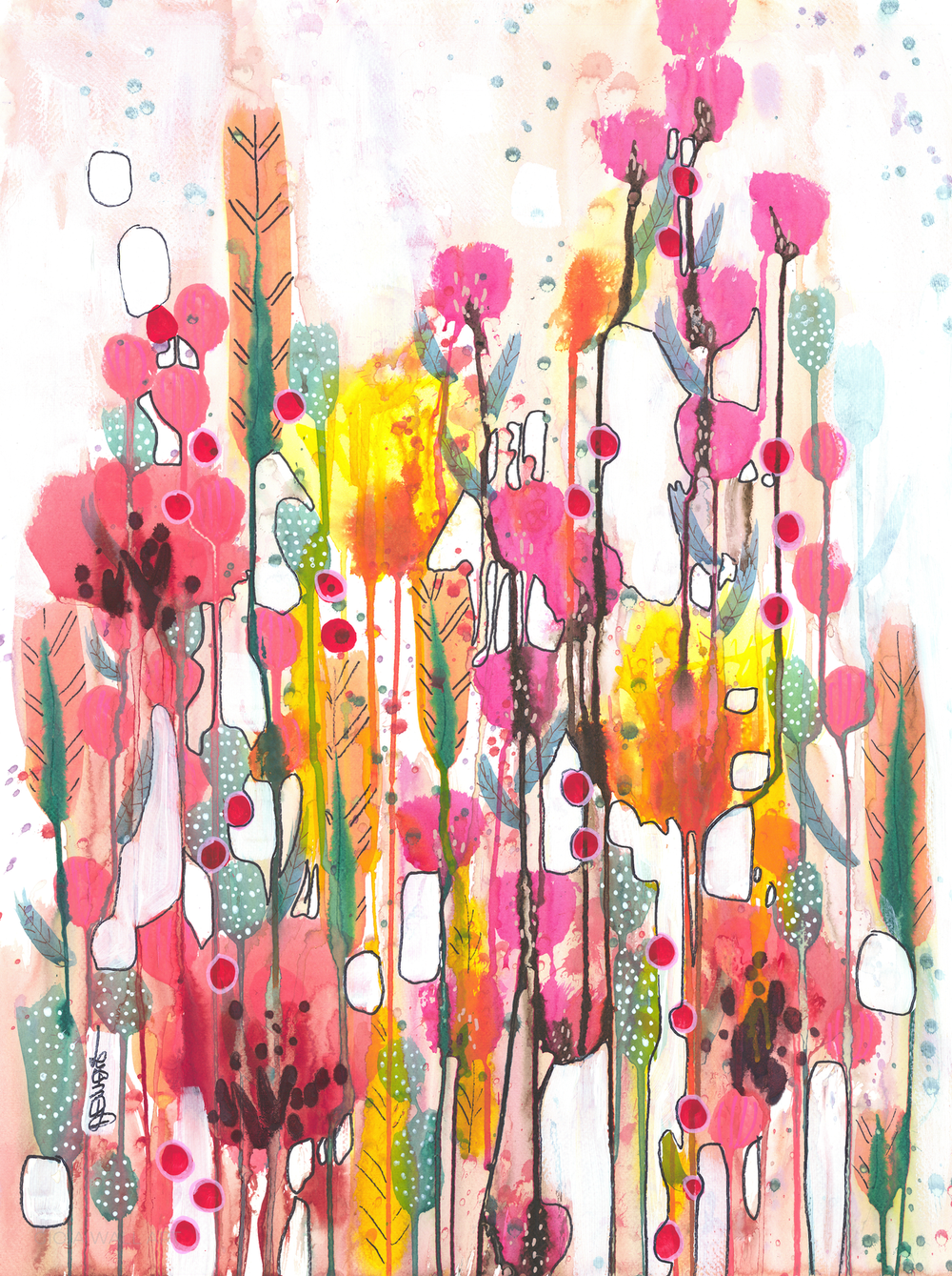 Nouveau Diptyque II (Fields Of Joy), Original Artwork By Sylvie Demers-by-Sylvie Demers-original art-Gioia