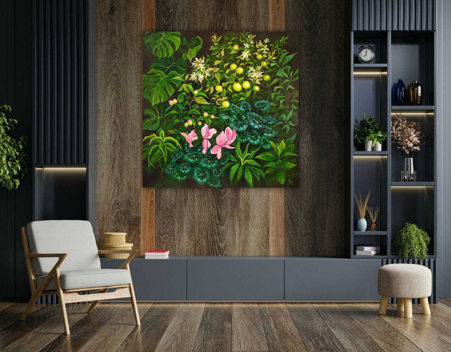Lemon Garden, Original Hand-Painted Canvas By Ekaterina Prisich