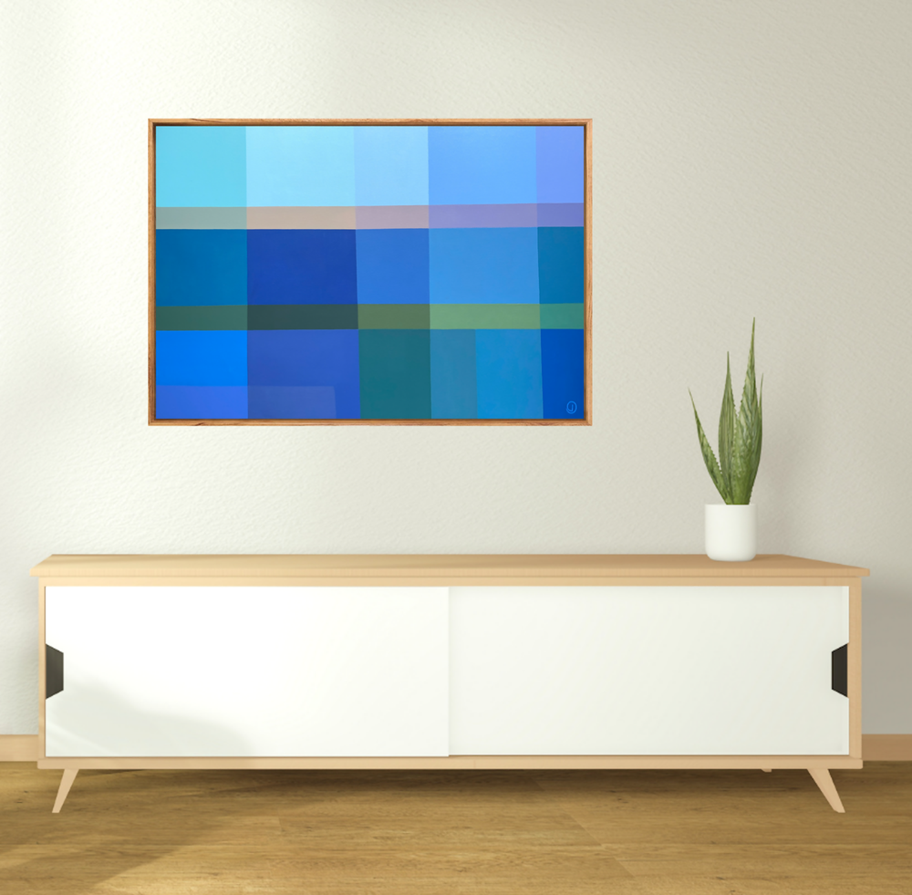 Ocean Promenade, Original Hand-Painted Canvas By Charlotte De Pace-by-Charlotte De Pace-original art-Gioia