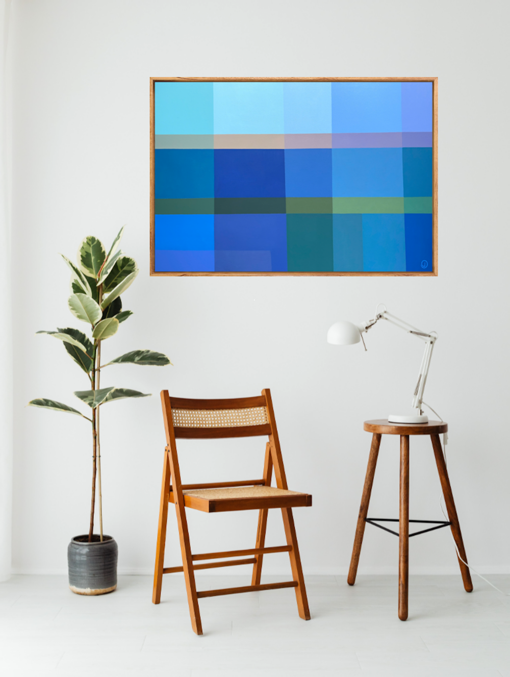 Ocean Promenade, Original Hand-Painted Canvas By Charlotte De Pace-by-Charlotte De Pace-original art-Gioia