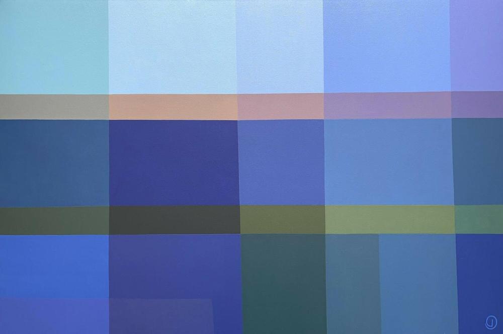 Ocean Promenade, Original Hand-Painted Canvas By Charlotte De Pace-by-Charlotte De Pace-original art-Gioia