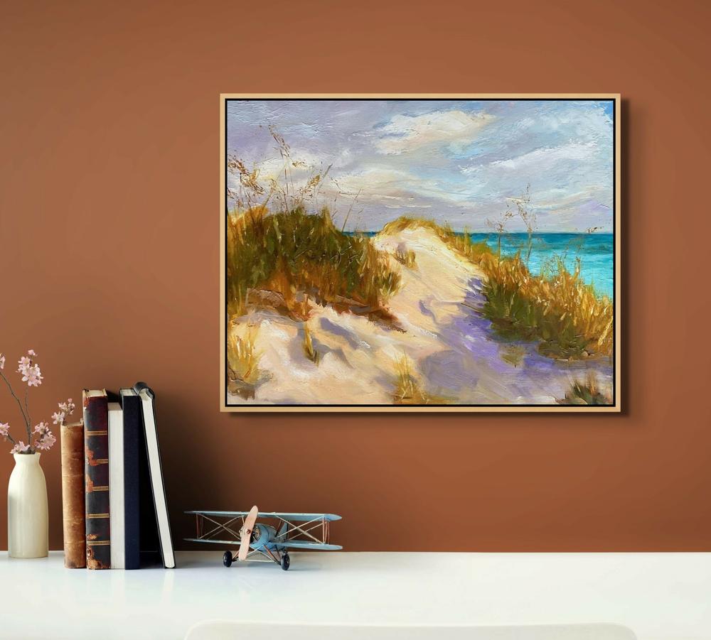 Ocean View in Morning Light-by-Claire Skeet-original art-Gioia