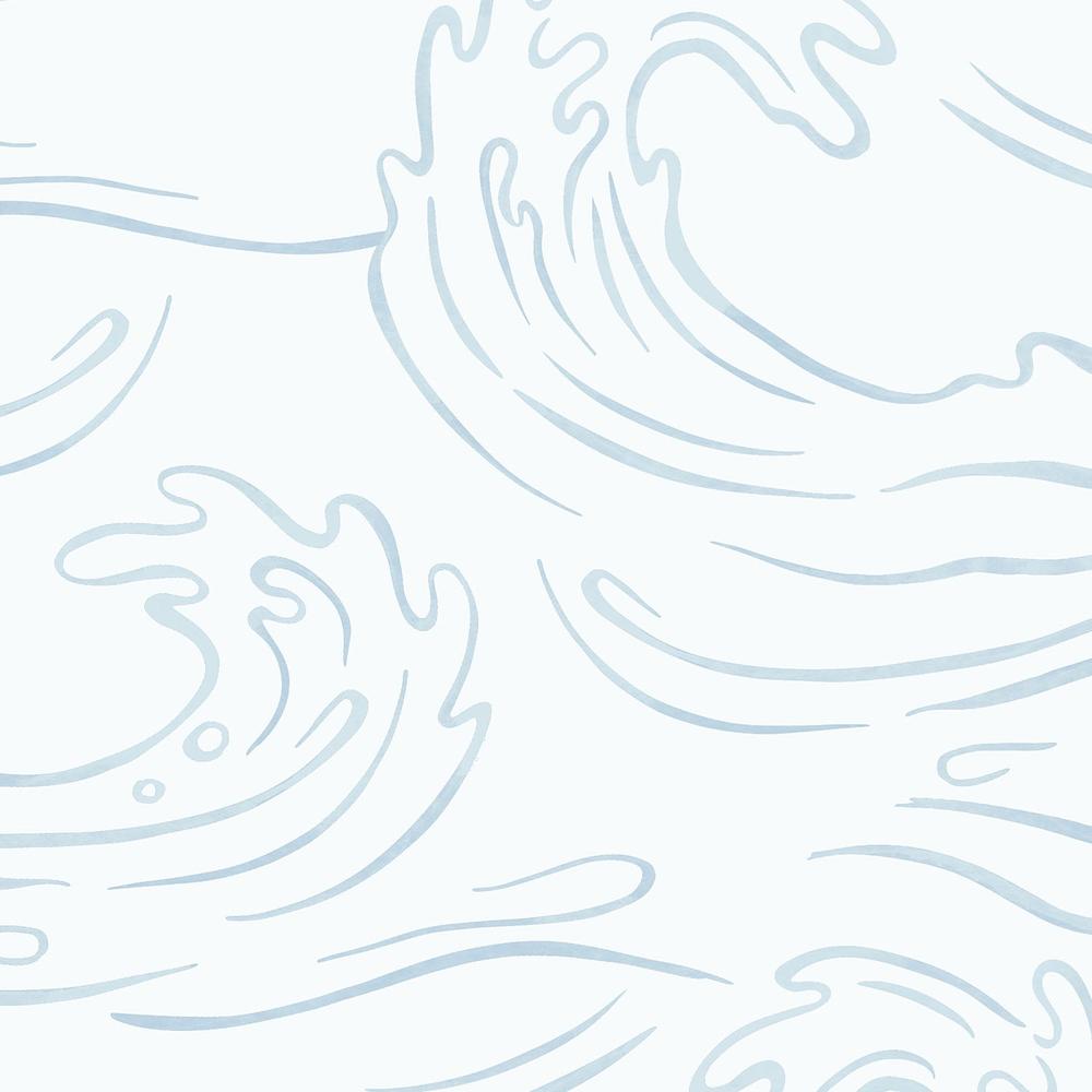 Ocean Waves, Blue Tide-wallpaper-eco-friendly-easy-removal-Gioia Wall Art-4