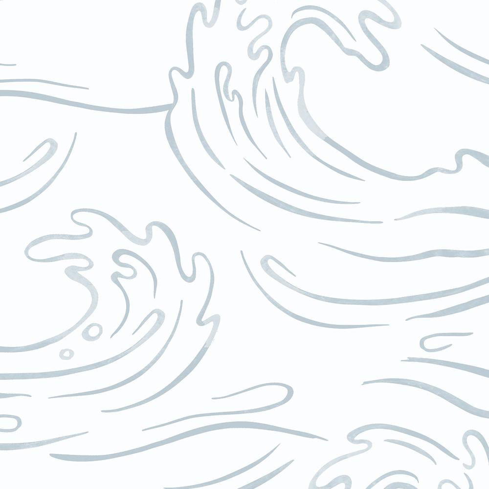 Ocean Waves, Dusty Sea Mist-wallpaper-eco-friendly-easy-removal-Gioia Wall Art-3