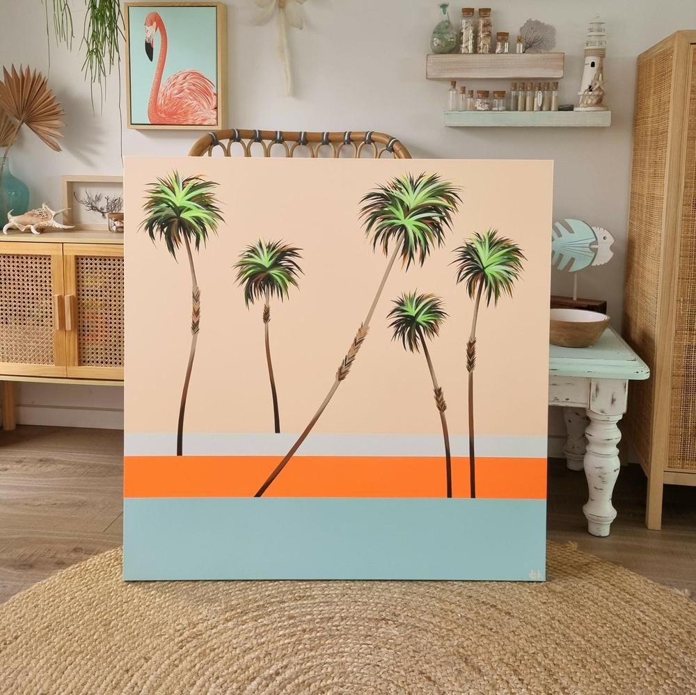 Oceanside #5, Original Hand-Painted Canvas By Michelle Jirsensky-by-Michelle Jirsensky-original art-Gioia