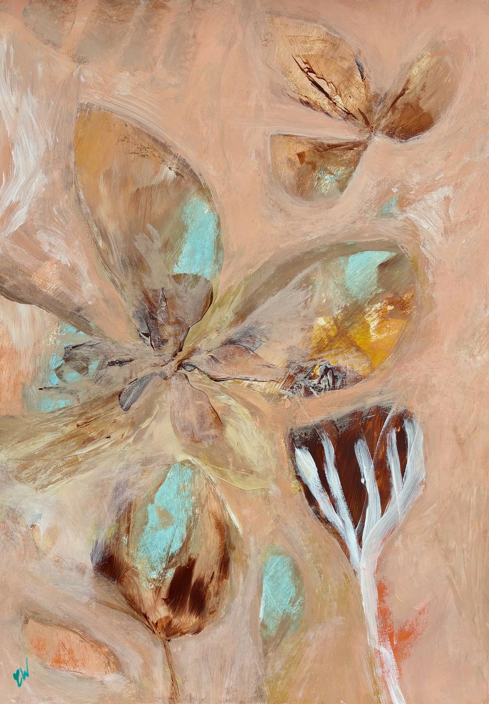 Opaline Petals-by-Carrie Welsh-original art-Gioia
