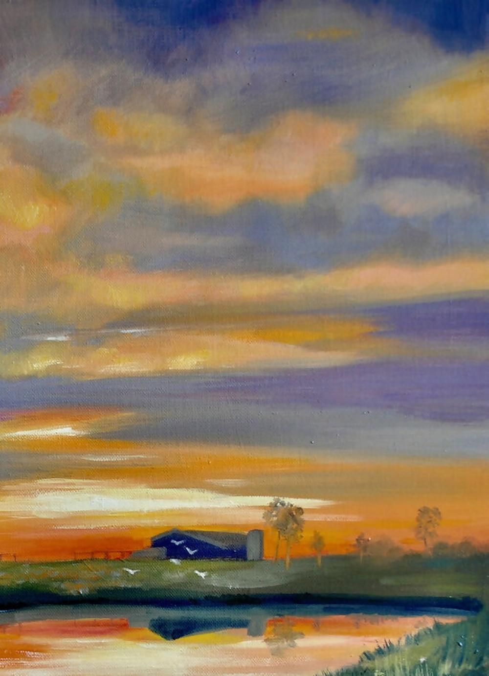 Outback Sunset , Original Artwork