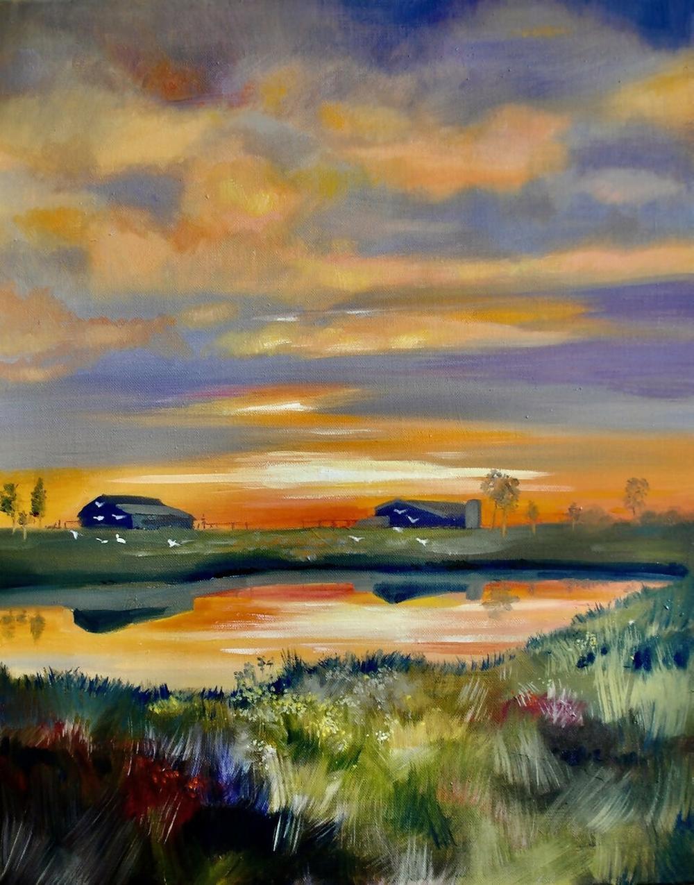 Outback Sunset , Original Artwork