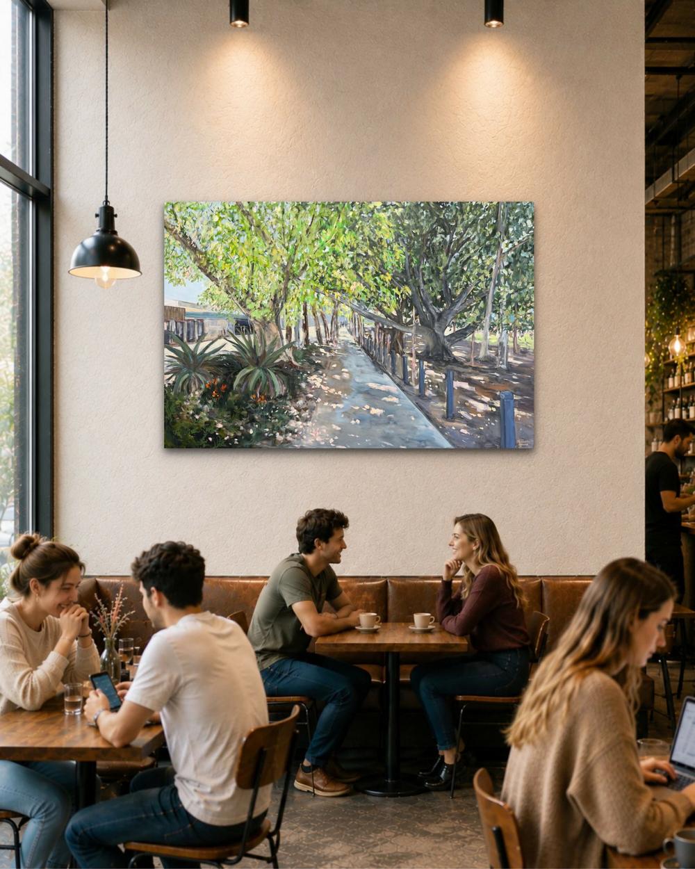 Bulimba. Original hand-painted artwork by Meredith Howse.