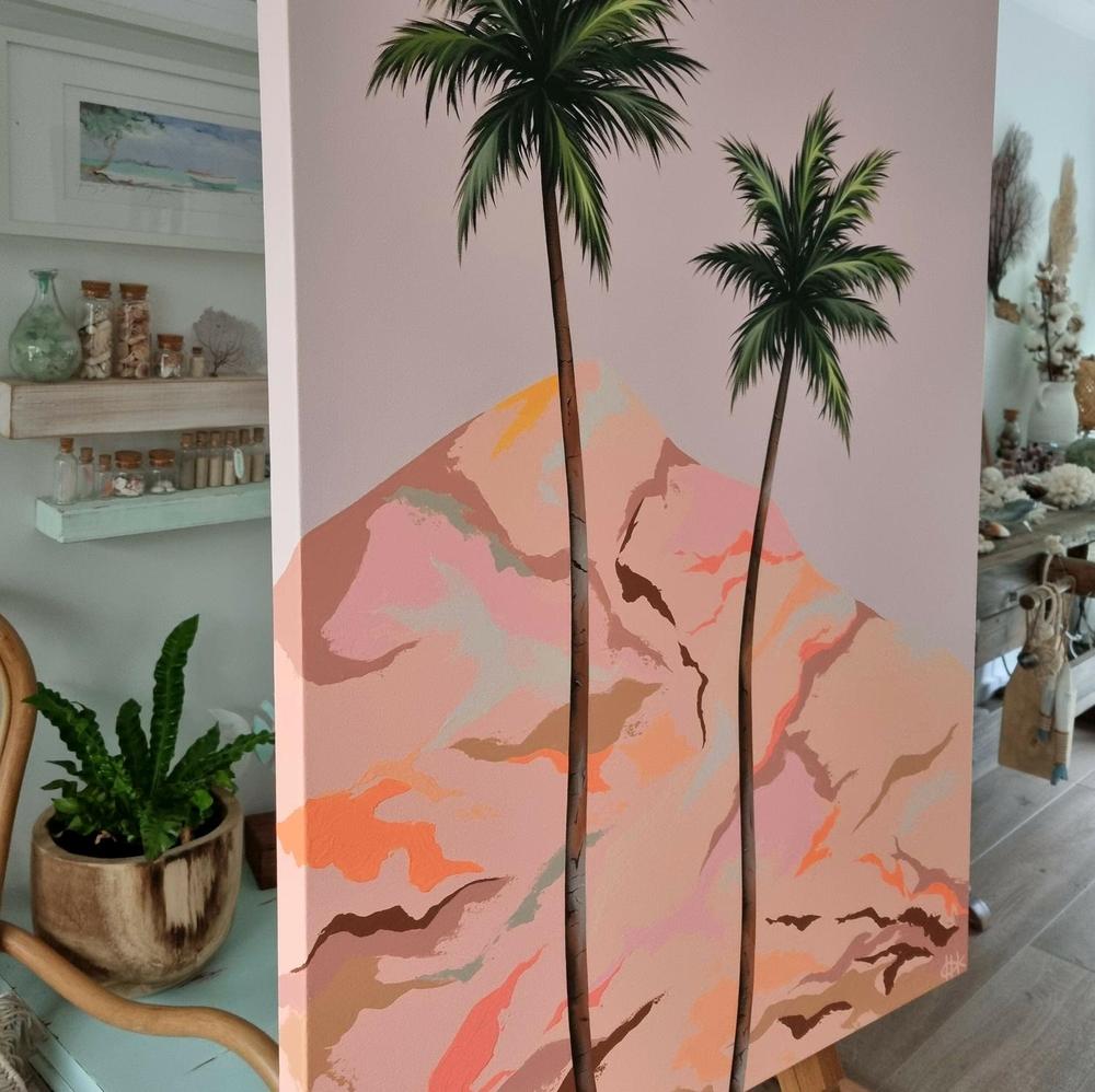 Palm Desert #3, Original Hand-Painted Canvas By Michelle Jirsensky-by-Michelle Jirsensky-original art-Gioia
