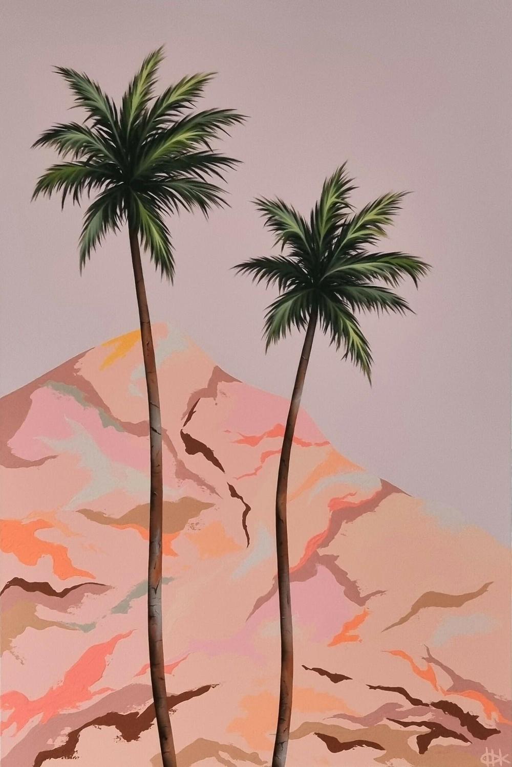 Palm Desert #3, Original Hand-Painted Canvas By Michelle Jirsensky-by-Michelle Jirsensky-original art-Gioia