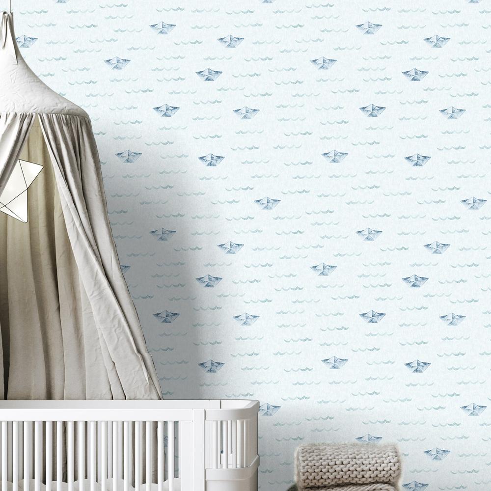 Paper Boats-wallpaper-eco-friendly-easy-removal-Gioia Wall Art-2
