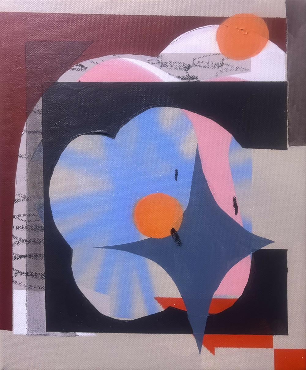 Pea flower-by-jake reston-original art-Gioia