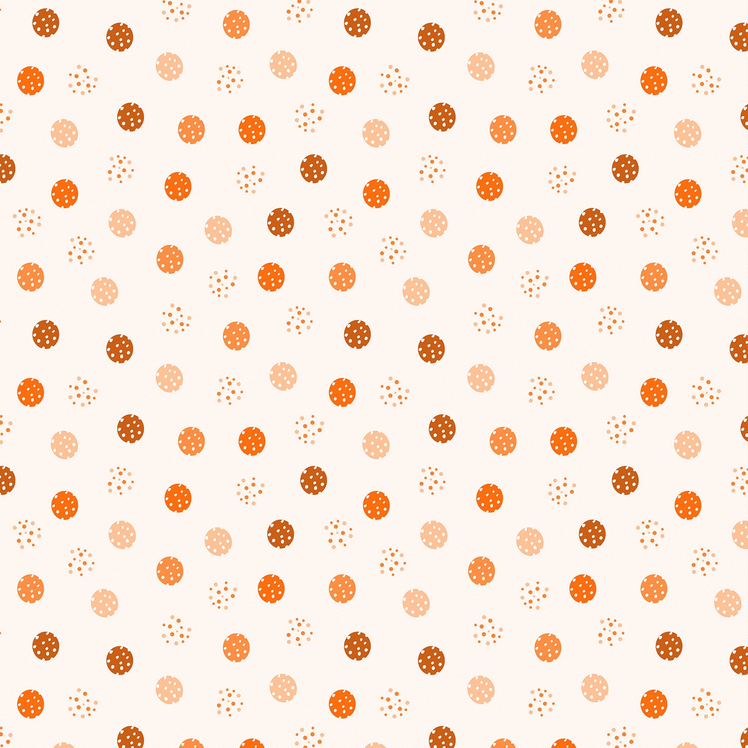 Peachy Dots Peach On Tan