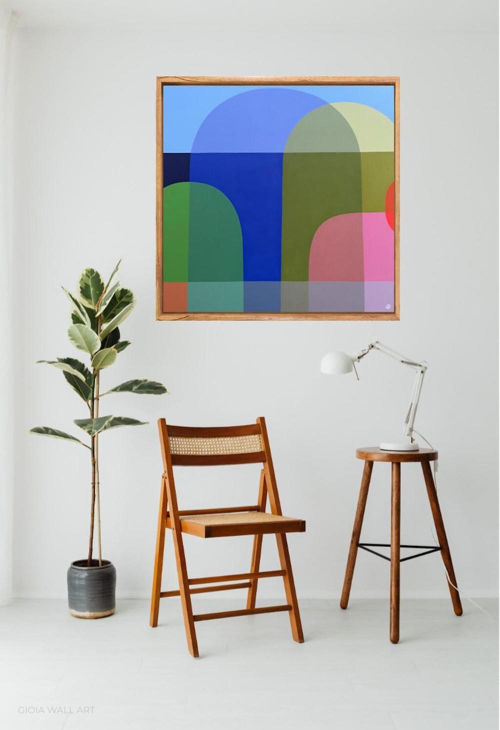 Peninsula Way, Acrylic on Canvas, 71x71cm, By Charlotte De Pace , Original Artwork-by-Charlotte De Pace-original art-Gioia