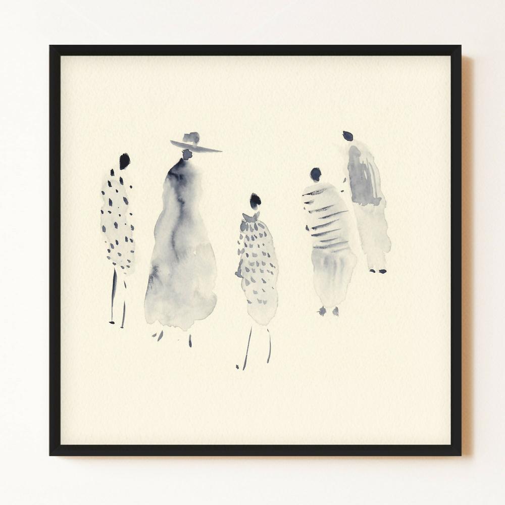 People going out , Original Artwork-by-Danushka Abeygoda-original art-Gioia