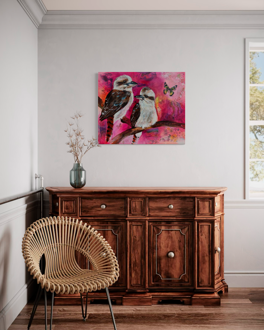 Perched in Paradise , Original Artwork-by-Emily Birdsey Fine Art-original art-Gioia