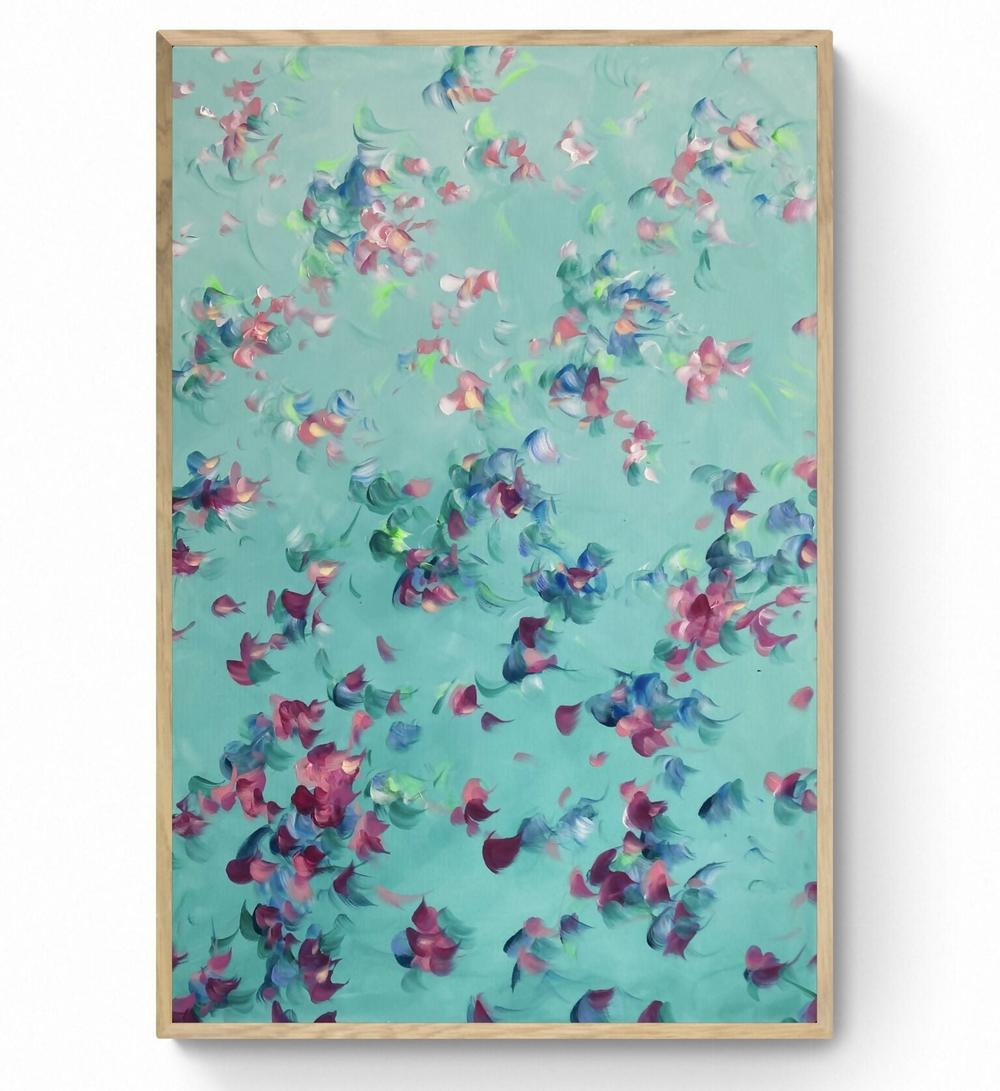 Petal Echoes , Original Artwork-by-Katherine Spiller-original art-Gioia