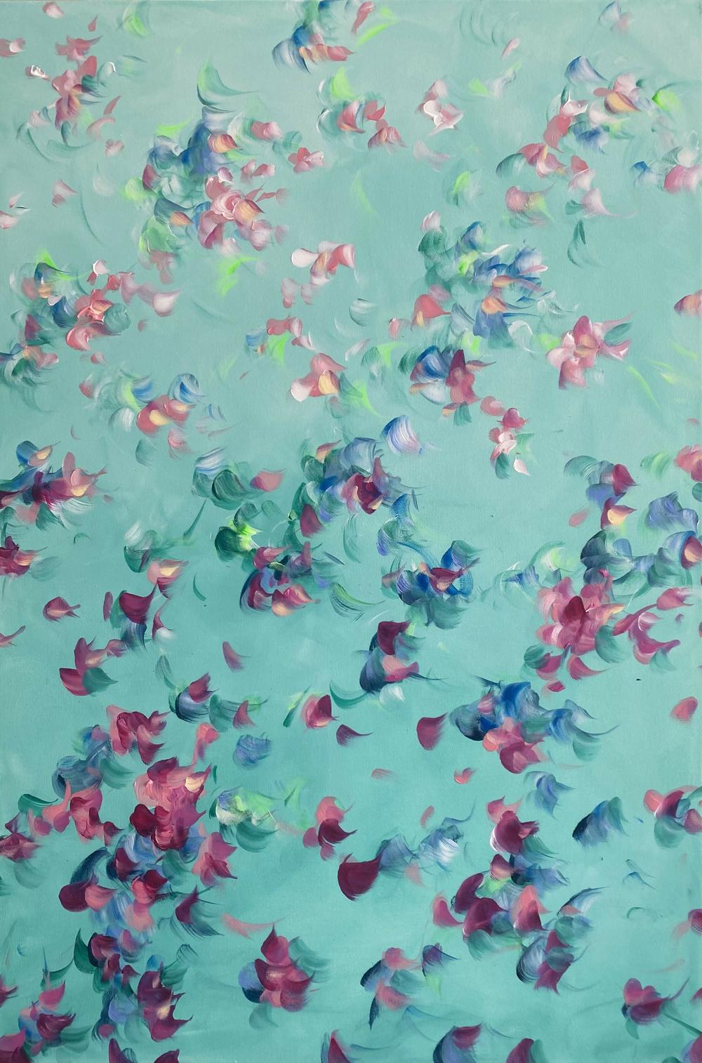 Petal Echoes , Original Artwork-by-Katherine Spiller-original art-Gioia