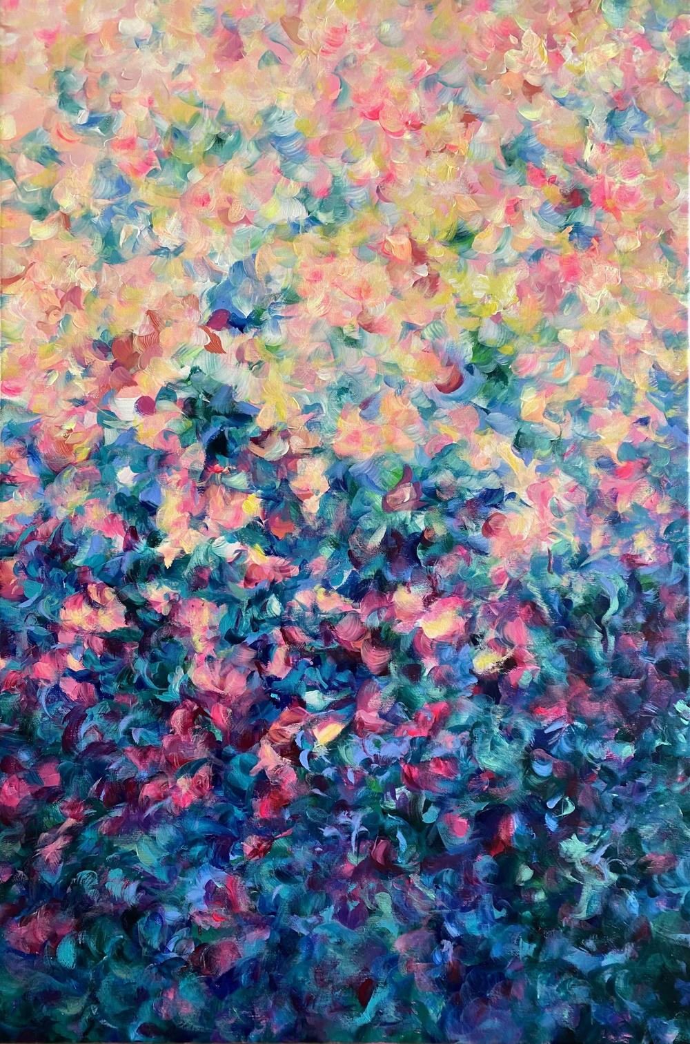 Petal Path , Original Artwork-by-Katherine Spiller-original art-Gioia