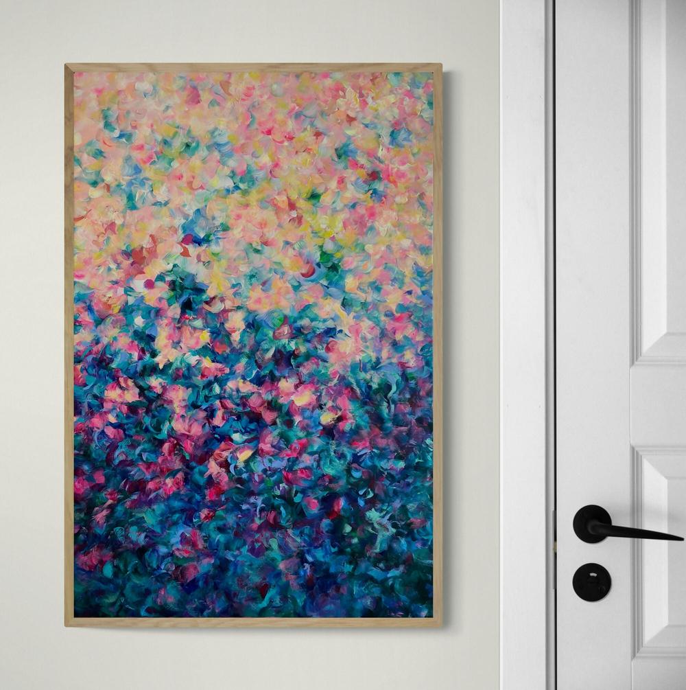 Petal Path , Original Artwork-by-Katherine Spiller-original art-Gioia