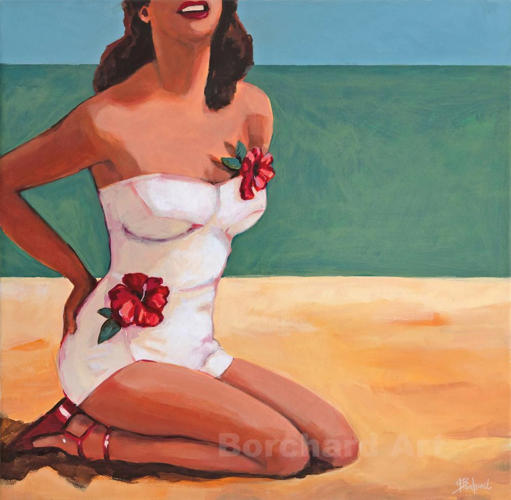 Petals Beach Day-by-Glenda Borchard Original Art-original art-Gioia