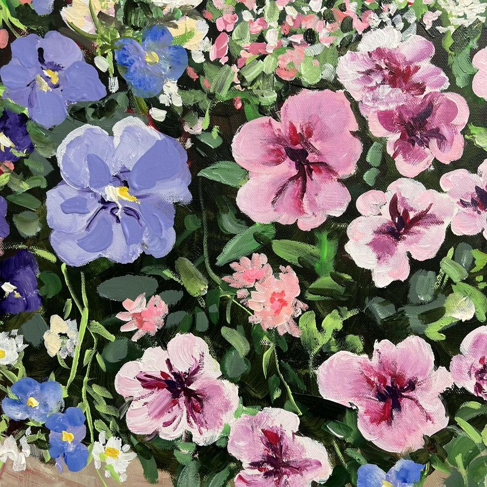 Petunia Vintage. Original hand-painted artwork by Meredith Howse.-by-Meredith Howse-original art-Gioia