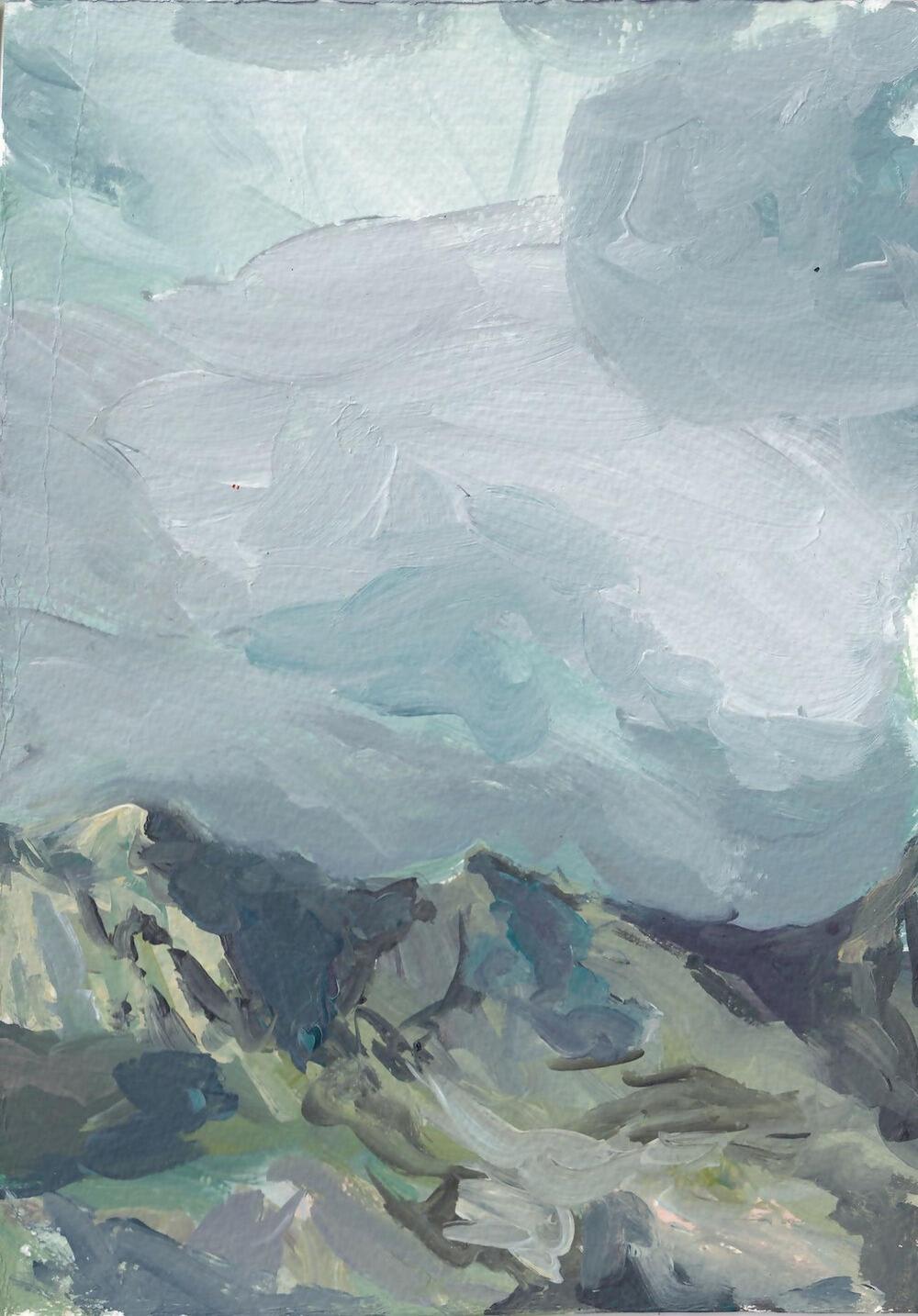 Picos de Europa From Llanes II, Original Artwork By Alice Kwan , By Alice Kwan-by-Alice Kwan-original art-Gioia