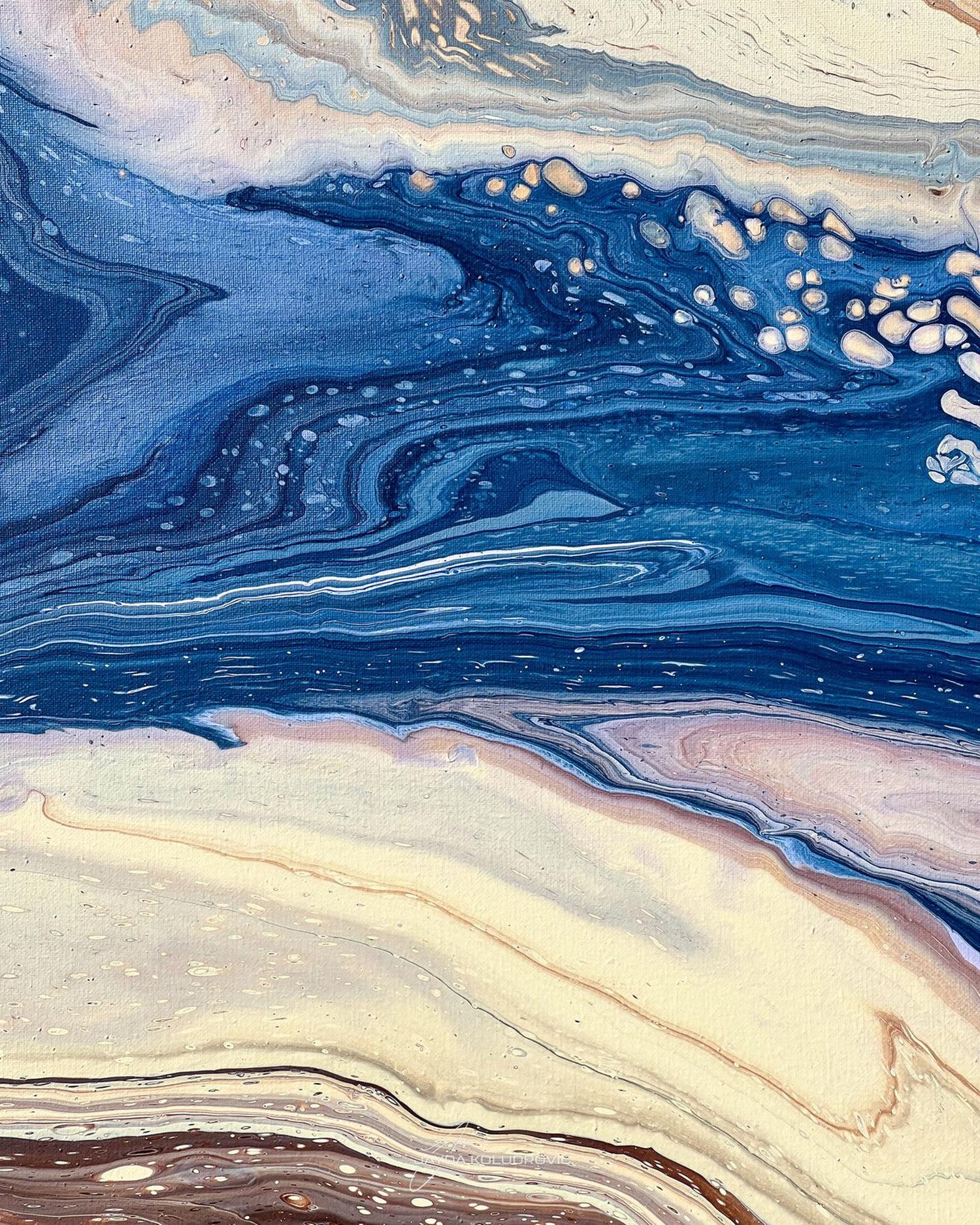 Sahara Whispers, Original Mixed Media By Jayda Koludrovic