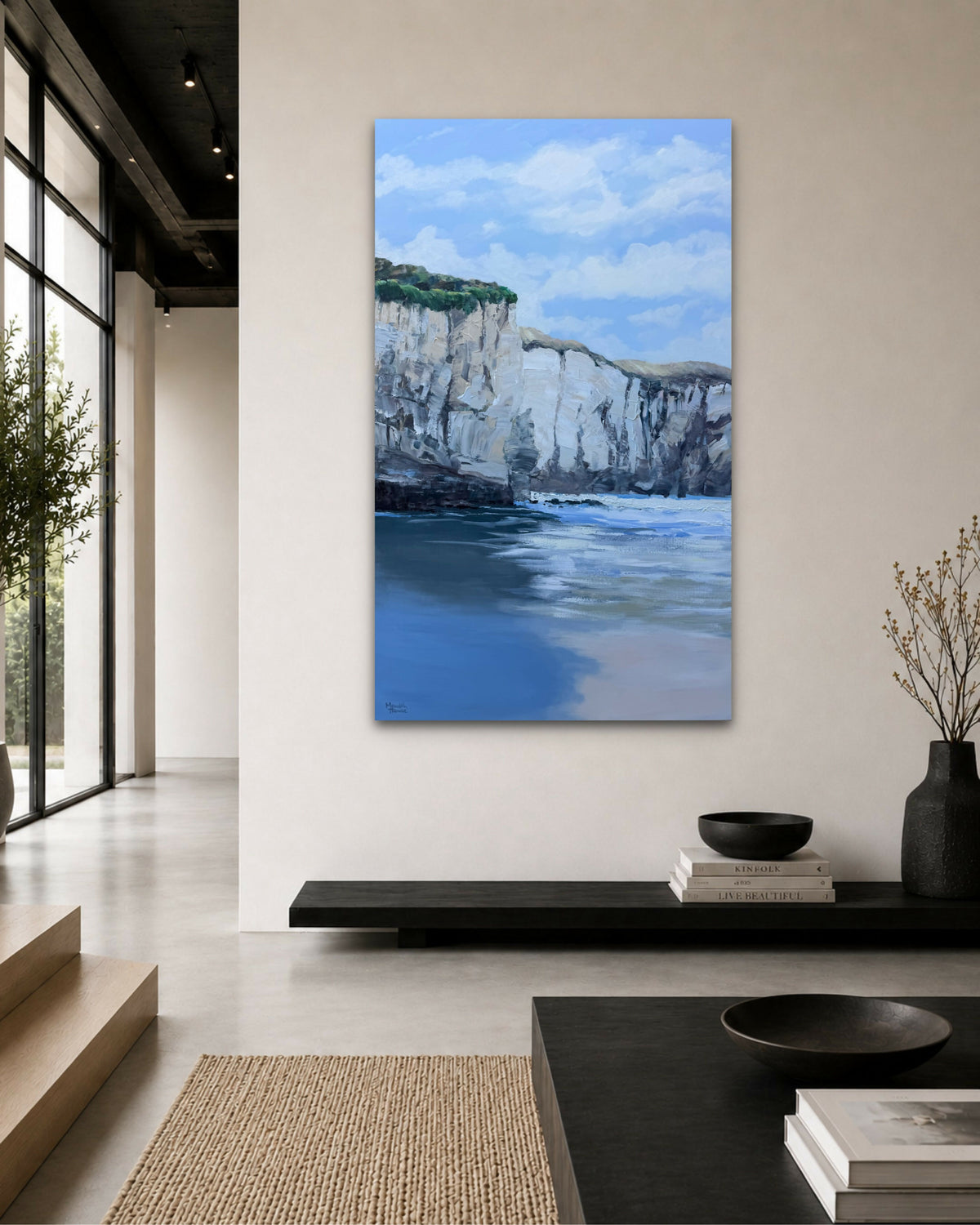 Tunnel Beach Dunedin. Original hand-painted Artwork by Meredith Howse