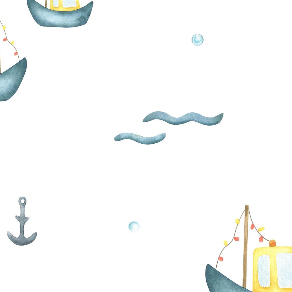 Sailboats And Coastal Waves-wallpaper-eco-friendly-easy-removal-Gioia Wall Art-4
