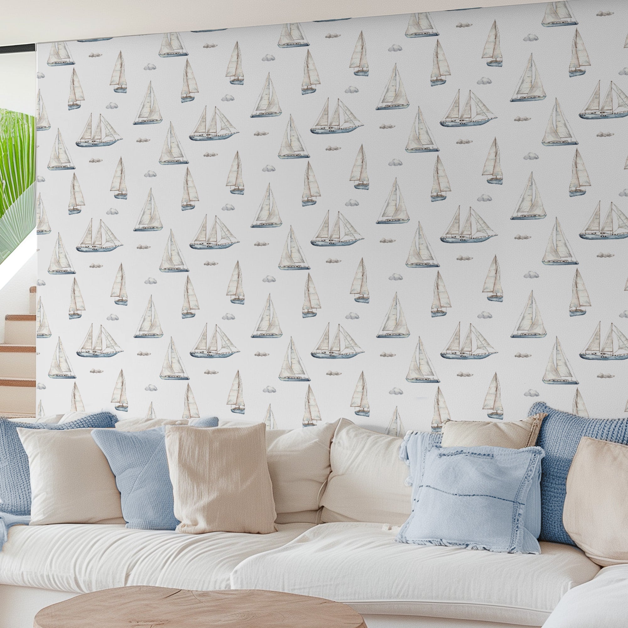 Sailboats-wallpaper-eco-friendly-easy-removal-Gioia Wall Art-2