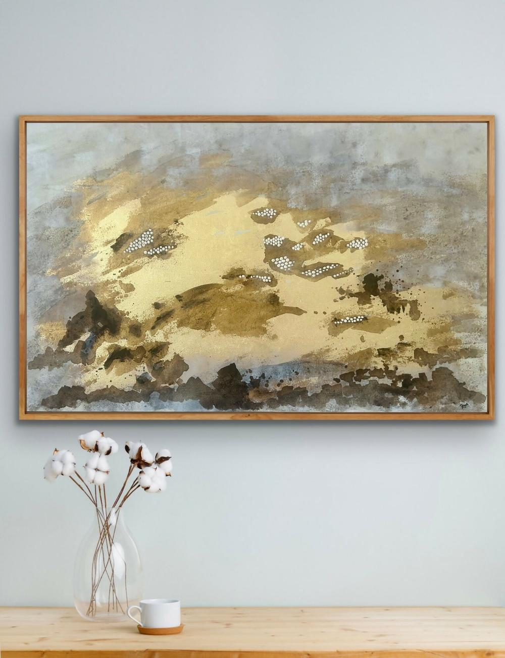 Sanctuary of Light (Oak Box Framed)-by-Gillian Deane Art-original art-Gioia
