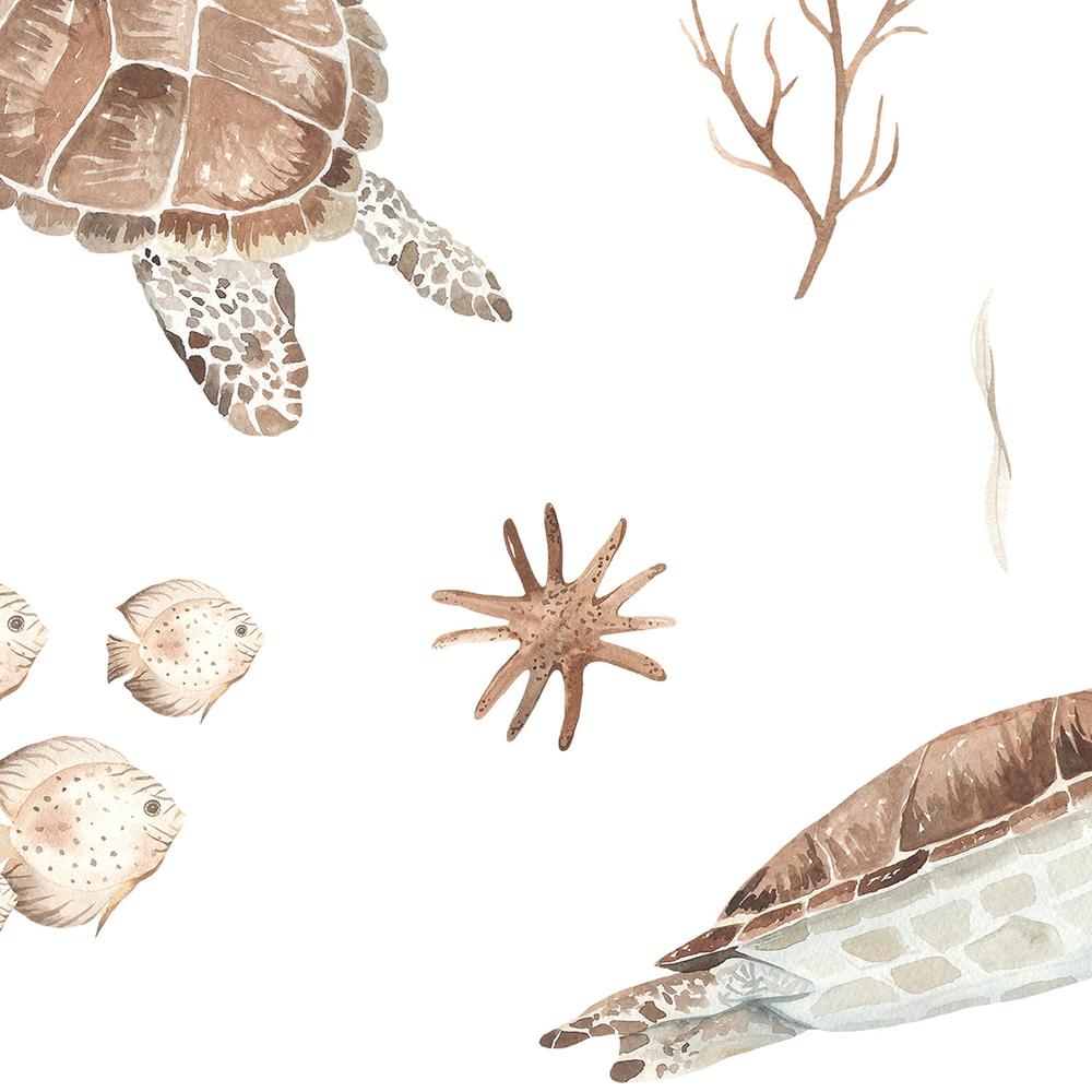Sandy Beige Marine Life-wallpaper-eco-friendly-easy-removal-Gioia Wall Art-3