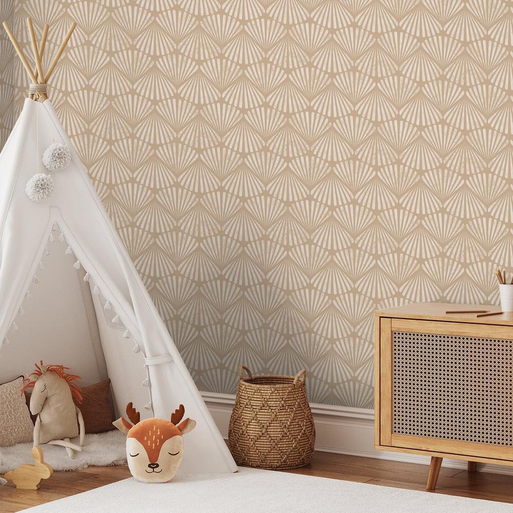 Sandy Scallops Pattern-wallpaper-eco-friendly-easy-removal-Gioia Wall Art-2