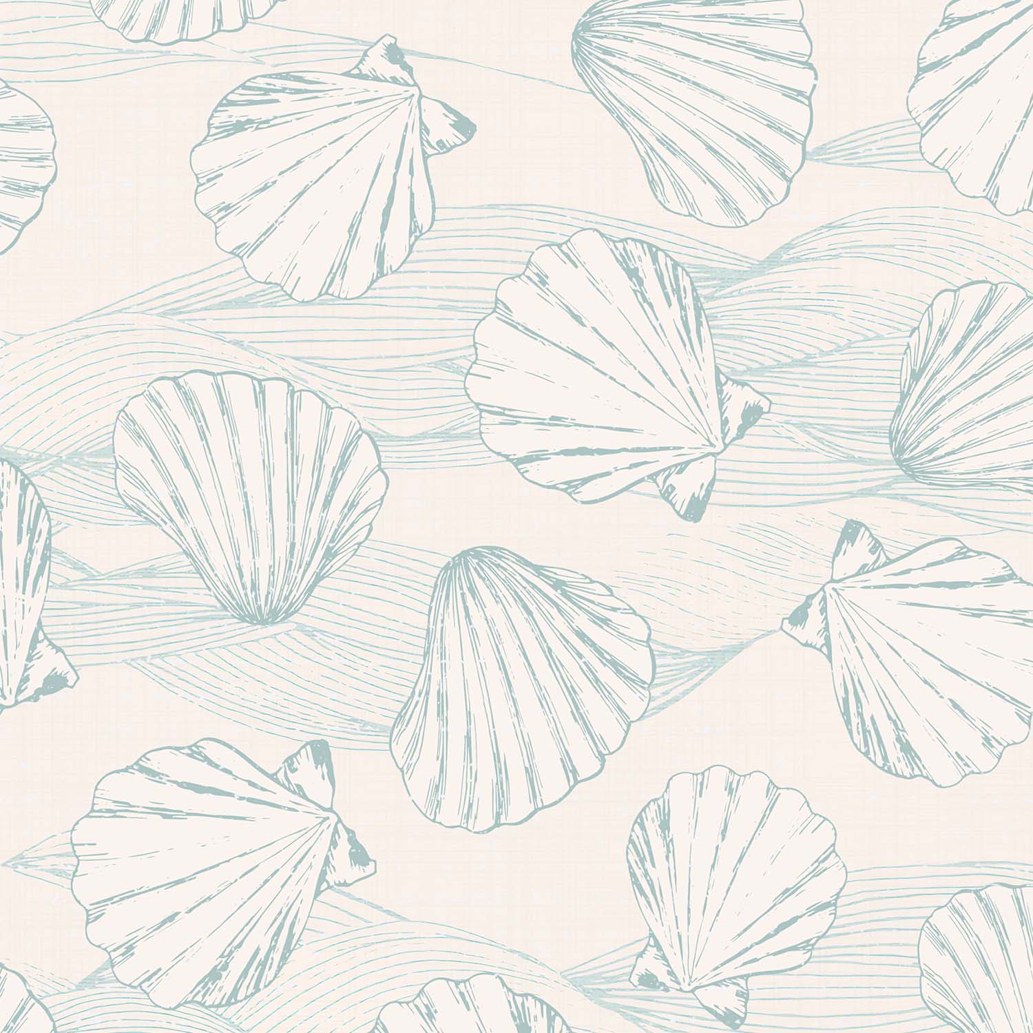 Scallops And Sea Waves-wallpaper-eco-friendly-easy-removal-Gioia Wall Art-4